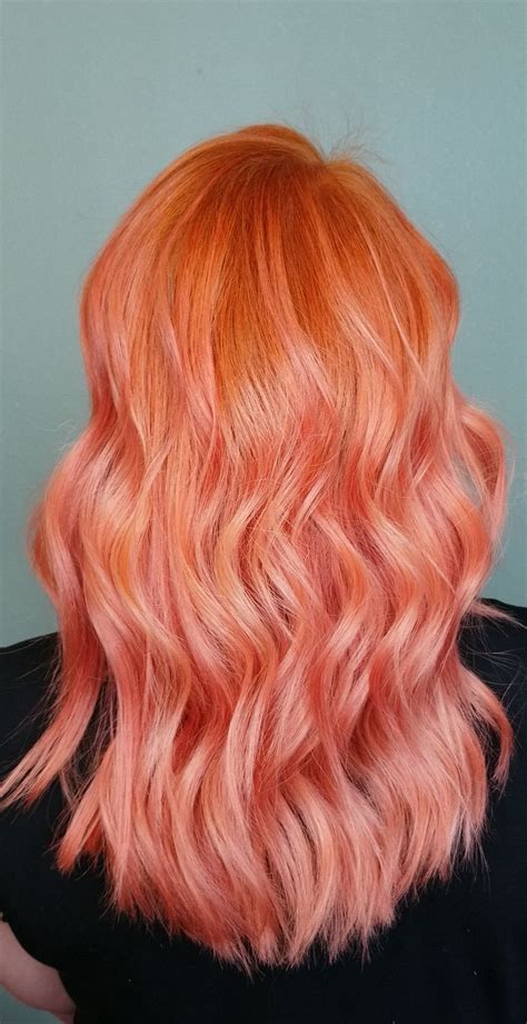 Peachy And Pink Hair Color So Gorgeous Pinkhair Peachhair