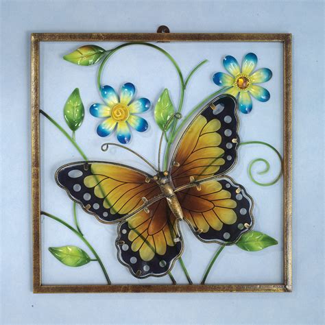 Framed Butterfly Window Wall Decor Bits And Pieces