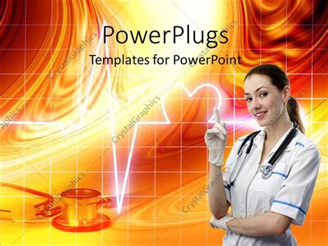Powerpoint Template A Pretty Smiling Nurse With A
