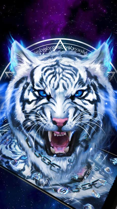 🔥 Download Fearless Ice Neon Tiger Wallpaper Theme Wildlife By