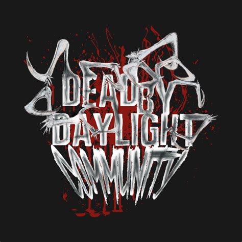 Dead By Daylight Community Logo Red And White Dead By Daylight T