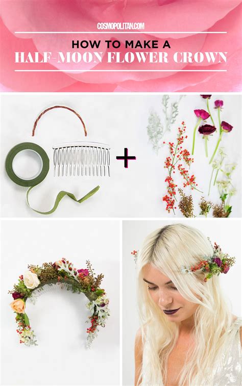 5 Gorgeous Flower Crowns That Are Really Easy To Make Flower Crown Diy Floral Crown Moon Flower
