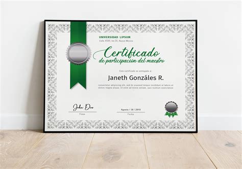 Certificado De Participación Del Maestro Editable And Etsy