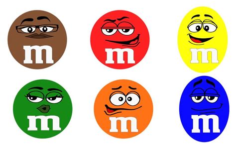 Color M and M's M&M Faces SVG Cutting Files for the Cricut | Etsy
