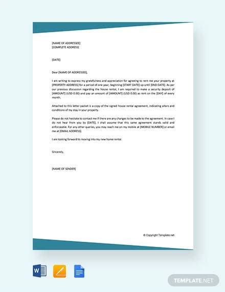 Free 15 Sample Rental Agreement Letter Templates In Ms Word Pdf