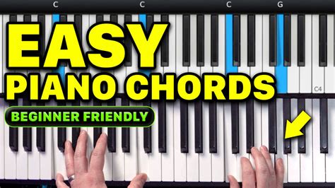 Simple Piano Chord Shapes Beginner Worship Lesson Sunday Sounds