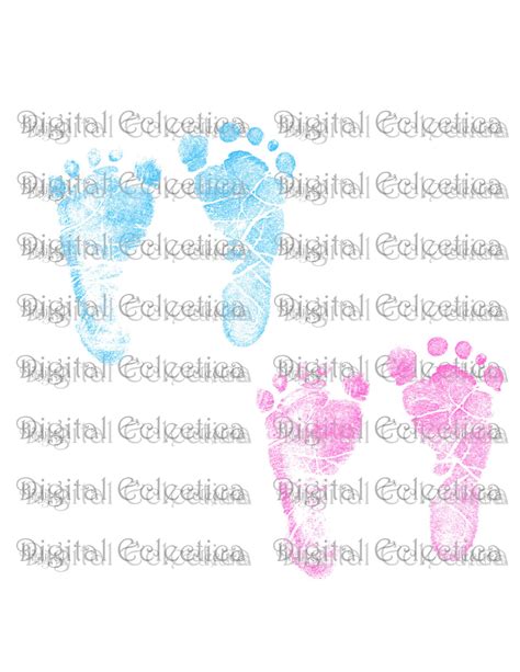 Pink And Blue Baby Footprints Transparent Image Png Baby Footprints