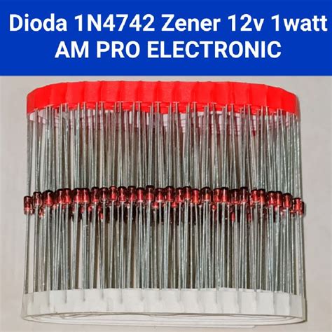 Jual Dioda Zener 12v 1watt Diode 1n4742a 12 V 1 Watt Shopee Indonesia