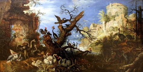 Roelandt Savery Landscape With Birds 1622 Landschapsschilderijen