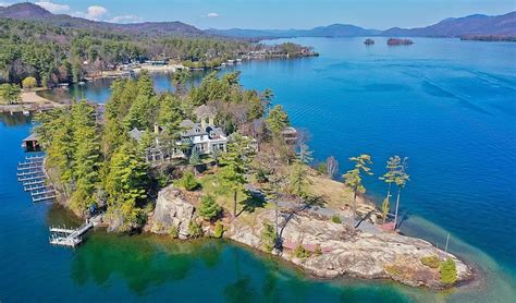 One Of A Kind Private Lake George Island Mansion Back On Market