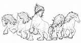 Horse Coloring Herd Gypsy Vanner Requay Horses Deviantart Drawings Printable Sheets Colouring Line Cob Adult Designlooter Lineart Base Clydesdale 546px sketch template