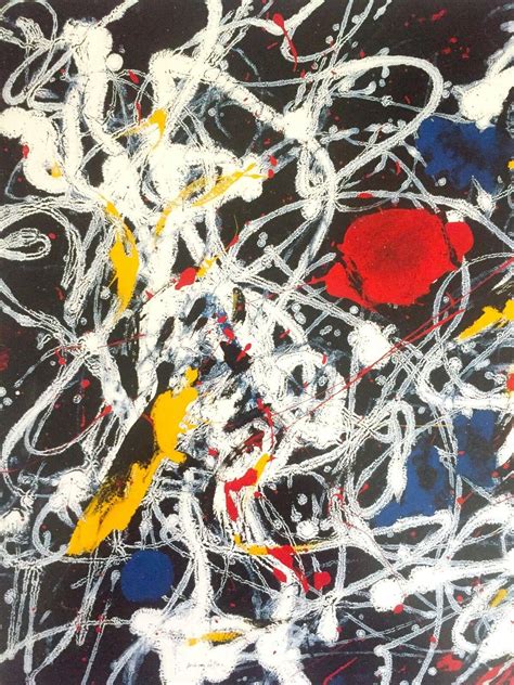 Jackson Pollock Abstract Expressionist Collectors Lithograph Print No