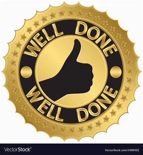 Well done stamp Royalty Free Vector Image - VectorStock
