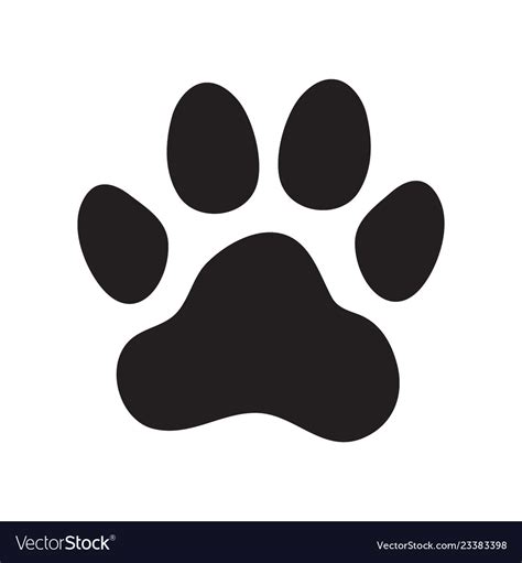 Animals Dogs Paw Print Royalty Free Vector Image