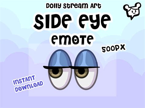 Side Eye Twitch Emote Instant Download Emote For Youtube Or Etsy Uk