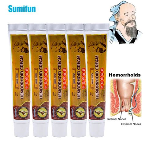 1 3 5pcs huatuo hemorrhoids medical ointment crack anal internal and external anal fissure