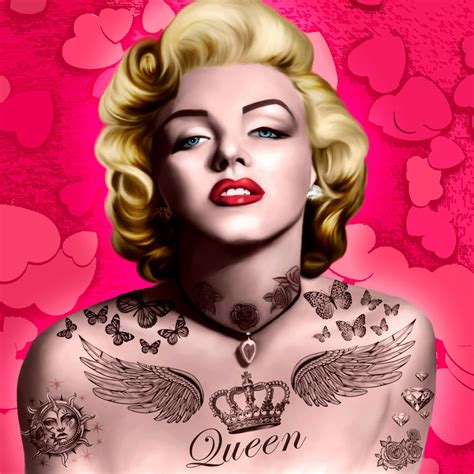Tattooed Marilyn Monroe Paint By Number Painting By Numbers