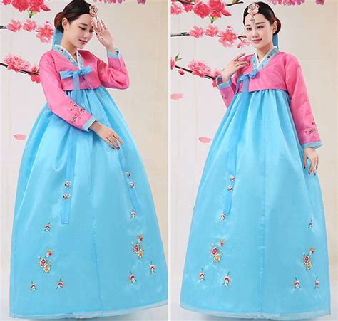 Lemail Womens Korean Hanbok Dress Long Sleeve Korean Traditional