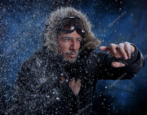 Man Freezing In Cold Weather — Stock Photo © Tobkatrina 30318273
