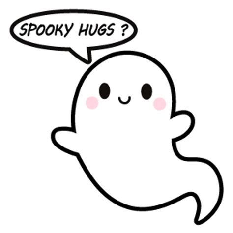 spooky hugs cute ghost sticker mania