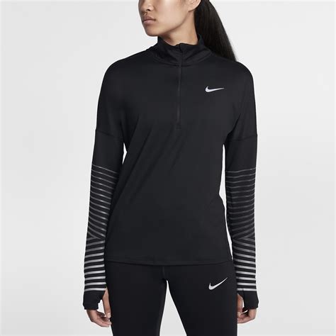Nike Dri Fit Element Flash Womens Reflective Long Sleeve Running Top