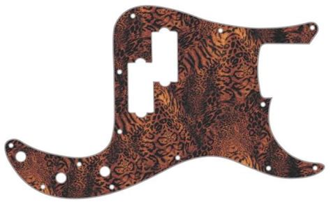 P Bass Precision Graphic Pickguard Custom Fender Hole Guitar Leopard
