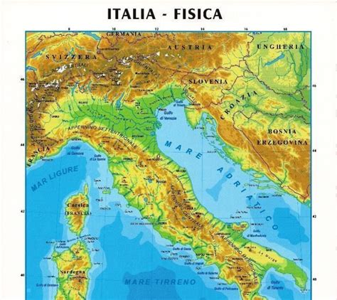 Cartina Geografica Italia Politica Formato A4 Cartina