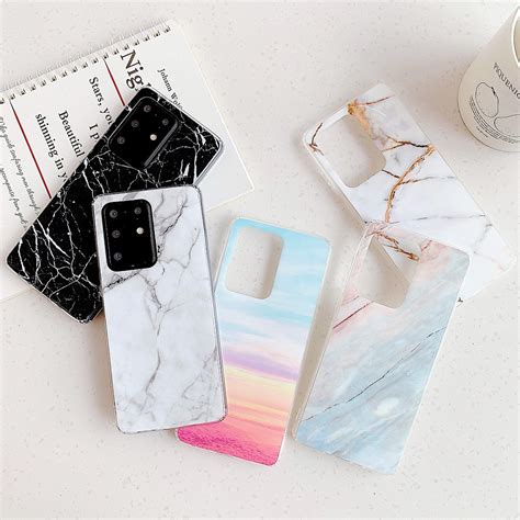 Marble Case For Samsung Galaxy Note 20 10 S9 S10 S20 Ultra Plus S10e