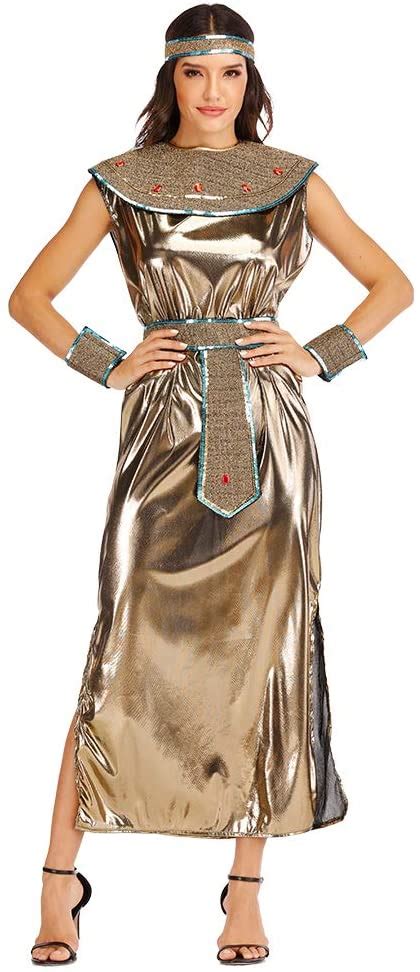 Eraspooky Women Ancient Egypt Egyptian Goddess Costume Pharaoh Fancy