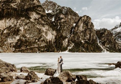 Lago Di Braies Elopement In The Dolomites Dolomites Wedding
