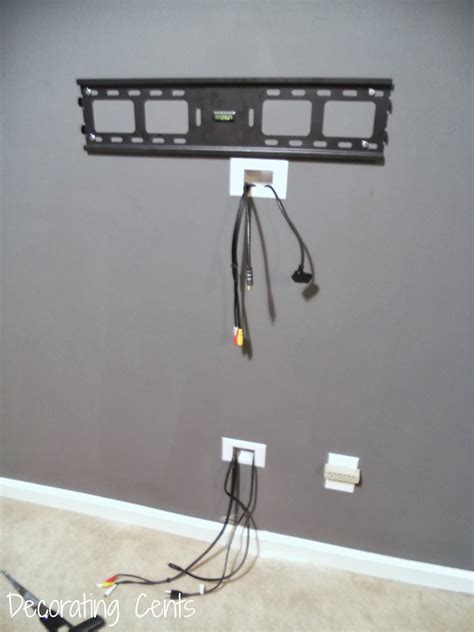 Decorating Cents Wall Mounted Tv And Hiding The Cords
