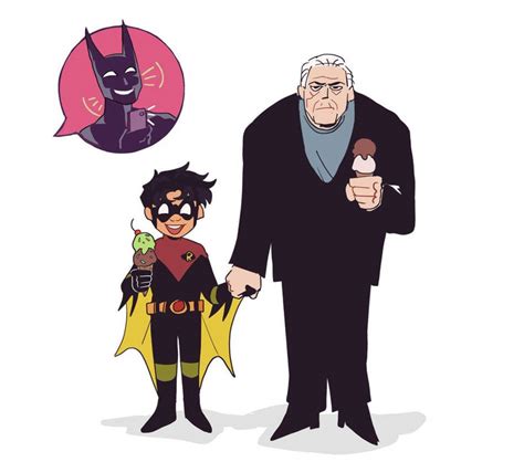 Cute Batfam Fanartbruce Chilling With His Sons By Tytorthebarbarian On