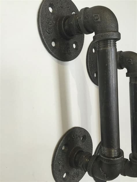 Pair of Industrial chic door handles/industrial pipe door handles (2 ...