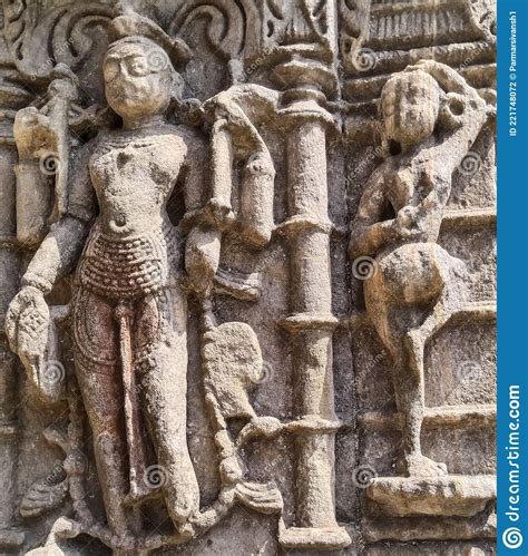 Famous Stone Carving Sculptures Vishvanath Temple Khajuraho India