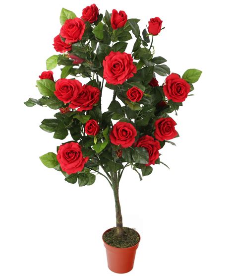 Artificial 3ft 4″ Red Rose Bush Artplants