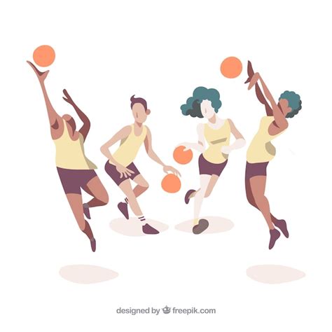 Free Vector Basketball Team Illustration