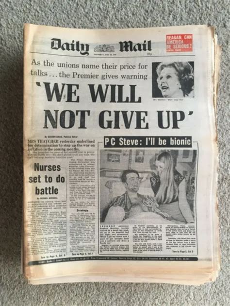 Daily Mail Newspaper 22nd May 1980 Ronald Reagan Wins Republican