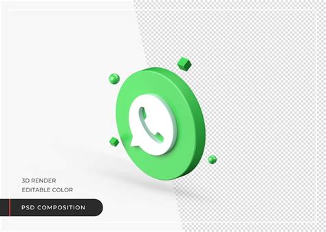 Premium Psd Whatsapp 3d Icon Realistic Rendering