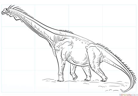 How To Draw A Brachiosaurus Step By Step Drawing Tutorials