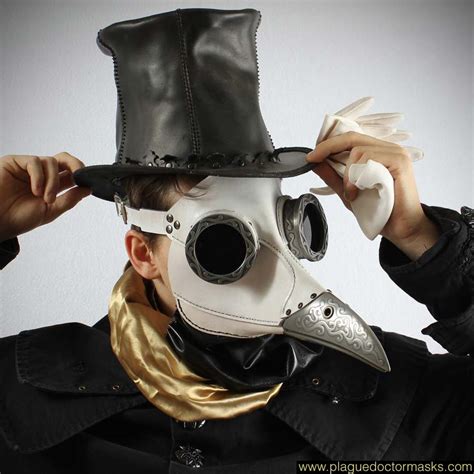 White Steampunk Plague Doctor Mask Plague Doctor Masks