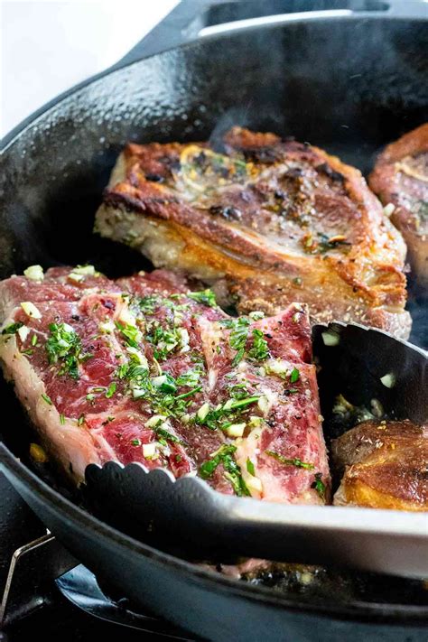 Put some olive oil a hot pan and cook the seasoned lamb loin chops for 1 minute on each side. Lamb Chops with Garlic & Herbs - Jessica Gavin | Recipe ...