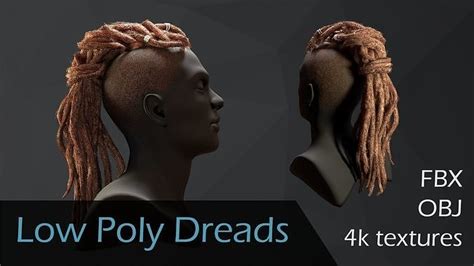 3d Model Low Poly Dreads Person With Dreadlocks Vr Ar Low Poly