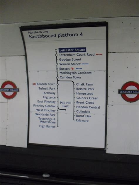 Familiar Sights Northern Line Map Finchley Central Northern Line