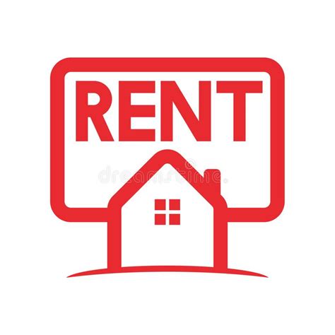 Red Home Rent Logo Stock Vector Illustration Of Isolated 101520017