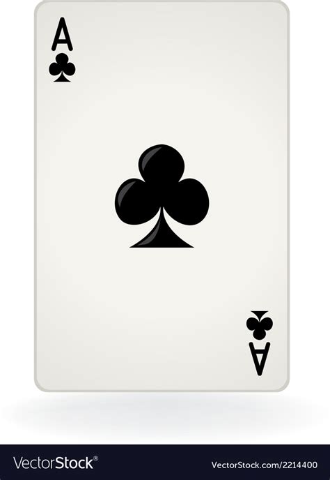 Ace Of Clubs Royalty Free Vector Image Vectorstock