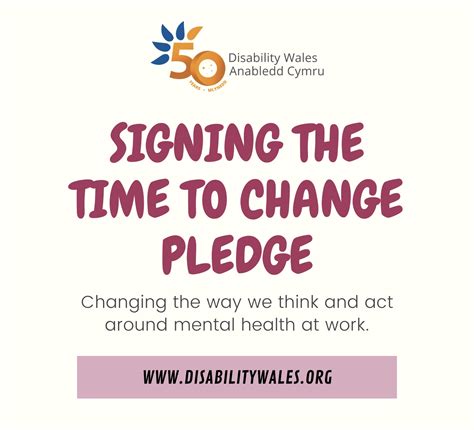 Signing The Time To Change Pledge Disability Wales