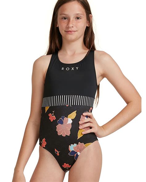 Roxy Girls Riding Time Sporty One Piece Anthracite Surfstitch