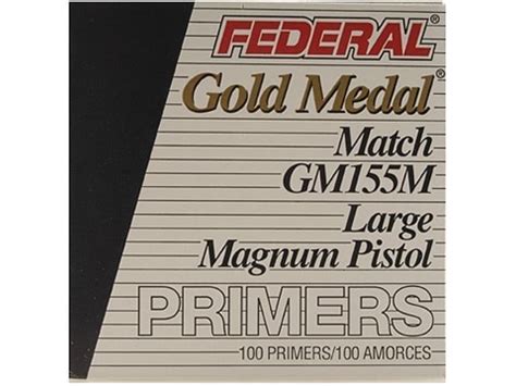 Federal Premium Gold Medal Large Pistol Magnum Match Primers M Box