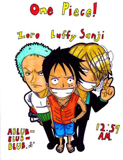 One Piece Zoro Luffy Sanji By Cutiepiespecter On Deviantart