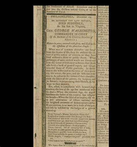 A list of washington, d.c. At Journey's End - George Washington and Medicine
